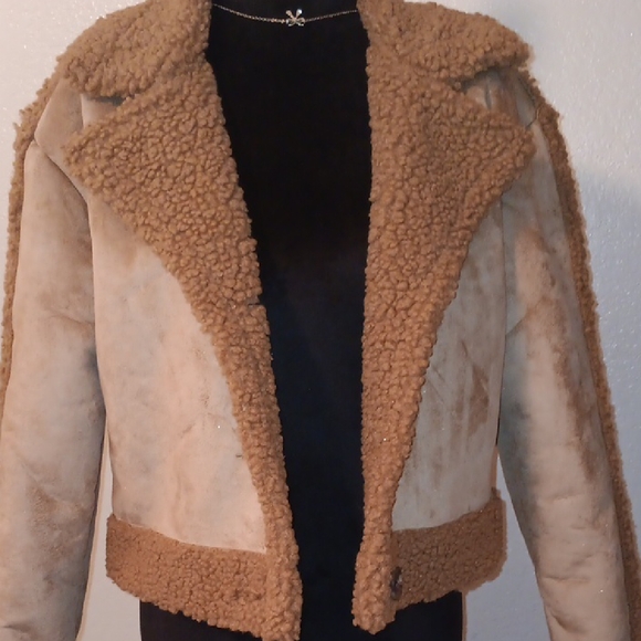 Wild Fable Tan Teddy Jacket No Pockets NWT - Picture 5 of 7